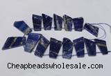 CTD1582 Top drilled 20*35mm - 30*50mm freeform lapis lzuli beads