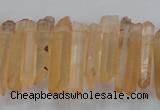 CTD1630 Top drilled 5*20mm - 8*30mm sticks red quartz beads