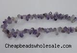 CTD1641 Top drilled 10*14mm - 10*18mm faceted nuggets amethyst beads