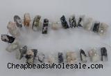 CTD1647 Top drilled 15*20mm - 20*35mm freeform druzy agate beads