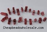 CTD1651 Top drilled 10*20mm - 15*40mm freeform druzy agate beads