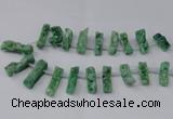 CTD1654 Top drilled 10*20mm - 15*40mm freeform druzy agate beads