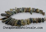 CTD1665 Top drilled 8*25mm - 15*50mm sticks agate gemstone beads