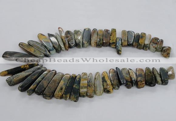 CTD1665 Top drilled 8*25mm - 15*50mm sticks agate gemstone beads