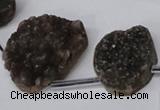 CTD1673 Top drilled 18*25mm - 25*35mm freeform druzy agate beads