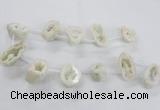 CTD1680 Top drilled 15*25mm - 30*35mm nuggets druzy agate beads