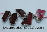 CTD1729 Top drilled 25*35mm - 30*45mm freeform agate slab beads