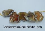 CTD1755 Top drilled 20*40mm - 35*55mm freeform agate slab beads