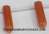 CTD1803 Top drilled 10*30mm - 10*32mm sticks red aventurine beads