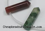 CTD1811 Top drilled 10*30mm - 10*32mm sticks Indian agate beads