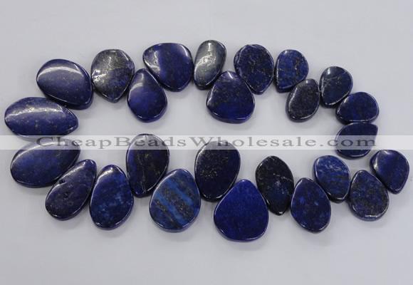 CTD1921 Top drilled 18*25mm - 25*40mm freeform lapis lazuli beads