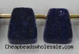 CTD1925 Top drilled 20*25mm - 22*28mm trapezoid lapis lazuli beads