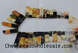 CTD1985 Top drilled 10*25mm - 12*50mm sticks agate gemstone beads