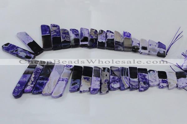 CTD1986 Top drilled 10*25mm - 12*50mm sticks agate gemstone beads