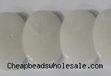 CTD20 Top drilled 20*30mm oval white stone beads wholesale