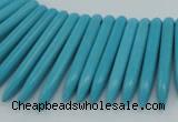 CTD2023 Top drilled 5*20mm - 5*45mm sticks turquoise beads