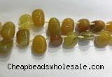 CTD2121 Top drilled 15*25mm - 18*25mm freeform agate beads