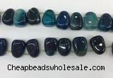 CTD2127 Top drilled 15*25mm - 18*25mm freeform agate beads