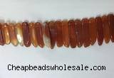 CTD2167 Top drilled 8*20mm - 10*40mm sticks agate gemstone beads