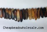 CTD2171 Top drilled 8*20mm - 10*40mm sticks agate gemstone beads