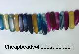 CTD2173 Top drilled 8*20mm - 10*40mm sticks agate gemstone beads