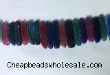 CTD2175 Top drilled 8*20mm - 10*40mm sticks agate gemstone beads