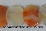 CTD22 Top drilled 20*30mm oval agate gemstone beads wholesale