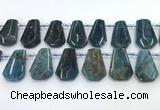 CTD2276 Top drilled 16*28mm - 20*30mm faceted freeform apatite beads