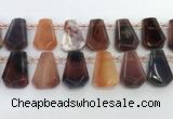 CTD2277 Top drilled 16*28mm - 20*30mm faceted freeform agate beads