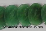 CTD23 Top drilled 20*30mm oval green aventurine beads wholesale