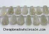 CTD2332 Top drilled 16*18mm - 20*30mm faceted freeform moonstone beads