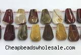 CTD2348 Top drilled 16*18mm - 20*30mm faceted freeform mookaite beads