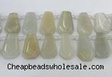 CTD2361 Top drilled 16*18mm - 20*30mm faceted freeform moonstone beads