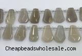 CTD2362 Top drilled 16*18mm - 20*30mm faceted freeform moonstone beads