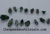 CTD2505 Top drilled 15*20mm - 25*35mm freeform druzy agate beads