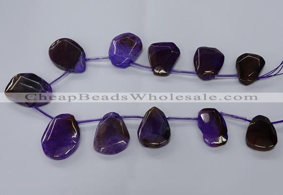 CTD2566 15.5 inches 18*25mm - 30*40mm freeform agate beads