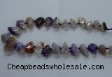 CTD2594 Top drilled 15*20mm - 25*35mm faceted freeform agate beads