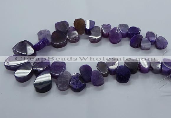 CTD2602 Top drilled 13*18mm - 23*33mm freeform agate beads