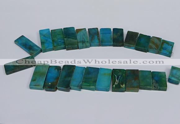 CTD2667 Top drilled 14*27mm - 16*42mm rectangle agate jasper beads