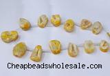 CTD2711 15.5 inches 20*30mm - 35*45mm freeform druzy agate beads