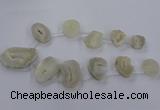 CTD2718 15.5 inches 25*30mm - 35*55mm freeform druzy agate beads