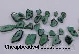 CTD2750 Top drilled 18*25mm - 25*50mm freeform druzy agate beads