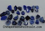 CTD2751 Top drilled 18*25mm - 25*45mm freeform druzy agate beads