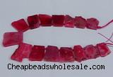 CTD2757 Top drilled 25*30mm - 35*45mm freeform agate beads