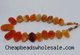 CTD2781 Top drilled 15*25mm - 25*40mm oval agate gemstone beads