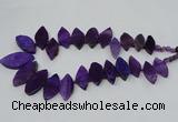 CTD2790 Top drilled 15*30mm - 25*45mm marquise agate gemstone beads