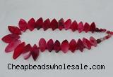 CTD2791 Top drilled 15*30mm - 25*45mm marquise agate gemstone beads