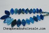 CTD2792 Top drilled 15*30mm - 25*45mm marquise agate gemstone beads