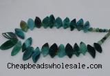 CTD2793 Top drilled 15*30mm - 25*45mm marquise agate gemstone beads