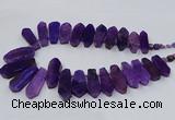 CTD2820 Top drilled 15*30mm - 18*45mm sticks agate gemstone beads